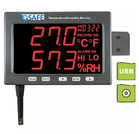 TM-185D Temperature / Humidity Monitor | QSafe